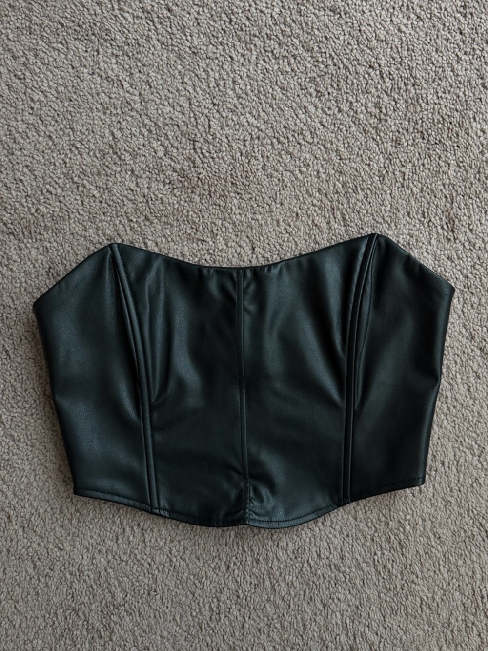 Showpo Black Faux Leather Top